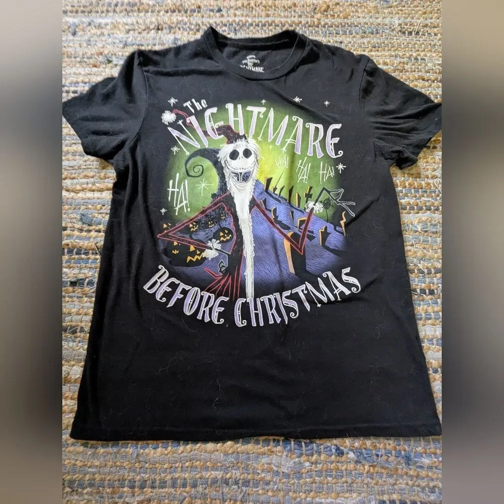 Vtg Nightmare Before Christmas Jack Skellington T-Shirt M Single Stitch Disney - Picture 2 of 9